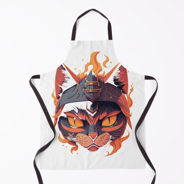Item preview, ninja cat with fire flames designed and sold by Gisely Bispo.