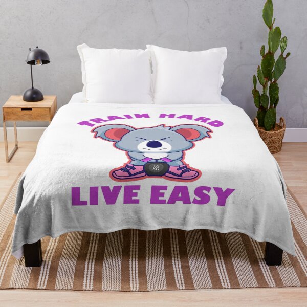 Item preview, Train hard live easy, cute cartoon koala lifting kettlebell, Exercises to Build Strength and Muscle designed and sold by Design_for_merch.