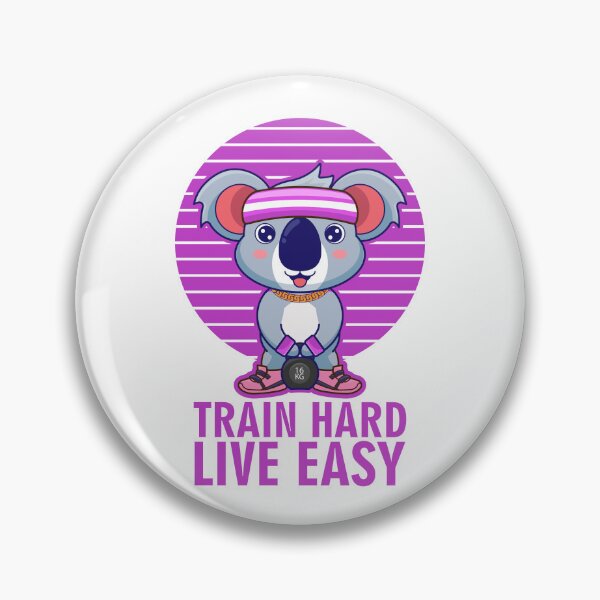 Item preview, Train hard live easy, cute koala weightlifting, Kettlebell Exercises to Build Strength and Muscle designed and sold by Design_for_merch.
