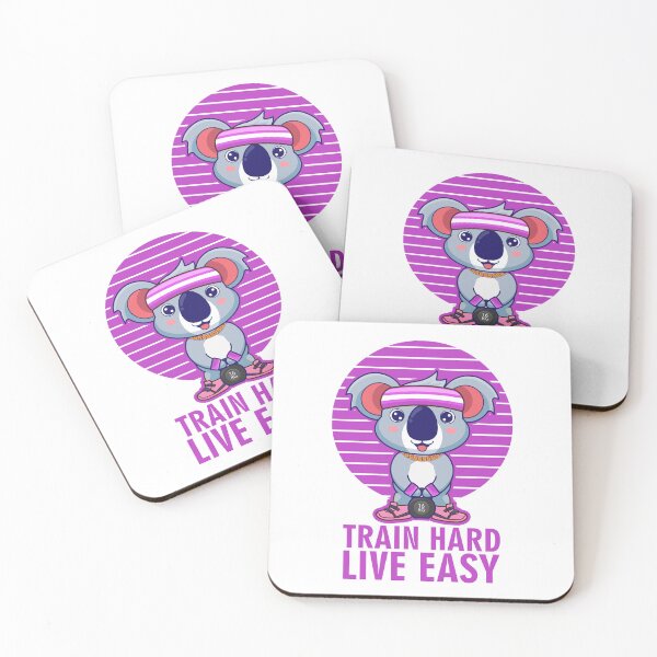 Item preview, Train hard live easy, cute koala weightlifting, Kettlebell Exercises to Build Strength and Muscle designed and sold by Design_for_merch.