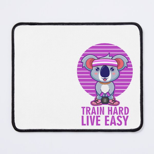 Item preview, Train hard live easy, cute koala weightlifting, Kettlebell Exercises to Build Strength and Muscle designed and sold by Design_for_merch.