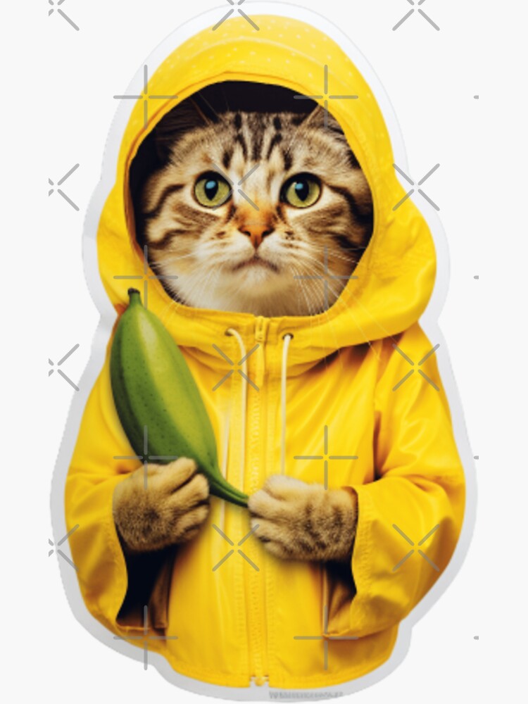 Crying Banana Cat  Pin for Sale by sticker-house