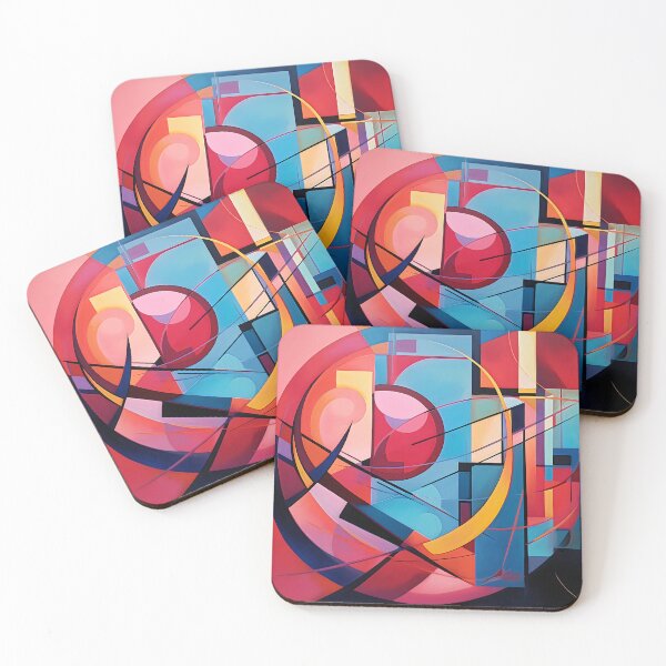 Item preview, Contemporary Strokes II: Exploring the harmony of Art Nouveau in an abstract painting with vibrant colors and geometric shapes. designed and sold by InsaneLEDP.
