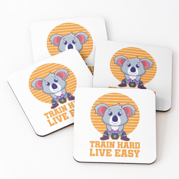 Item preview, Train hard live easy, cute koala workout, Kettlebell Exercises to Build Strength and Muscle designed and sold by Design_for_merch.