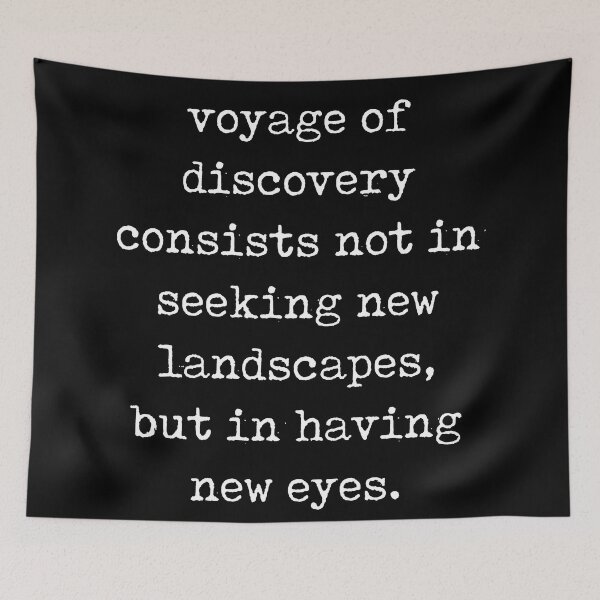 Artikelvorschau, The real voyage of discovery - Marcel Proust Quote - Literature - Typewriter Print - Black entworfen und verkauft von Studio Grafiikka.