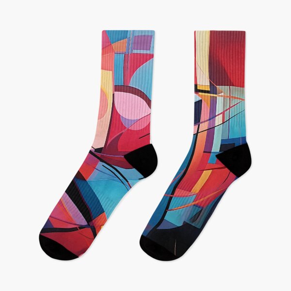 Item preview, Contemporary Strokes II: Exploring the harmony of Art Nouveau in an abstract painting with vibrant colors and geometric shapes. designed and sold by InsaneLEDP.