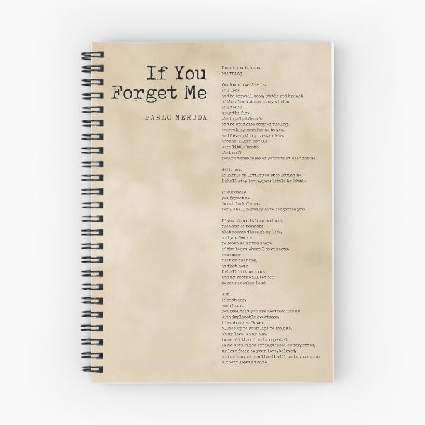 Item preview, If You Forget Me - Pablo Neruda Poem - Literature - Typewriter Print - Vintage designed and sold by Studio Grafiikka.