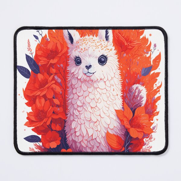 Item preview, Floral design of beautiful Peruvian Alpaca and orange flowers designed and sold by creativo21.