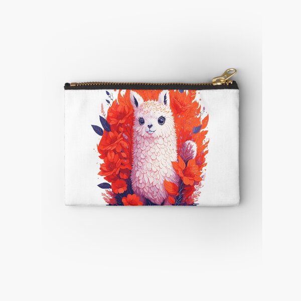 Item preview, Floral design of beautiful Peruvian Alpaca and orange flowers designed and sold by creativo21.