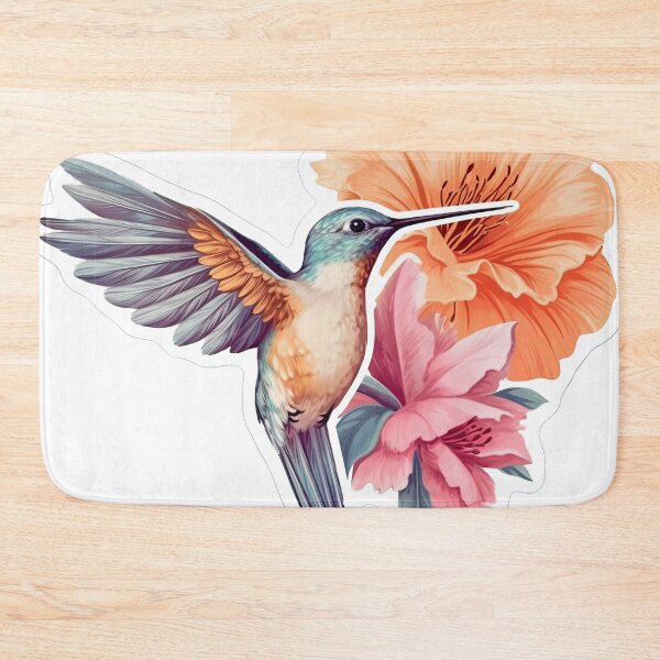 Item preview, Hummingbird and flowers  designed and sold by abmkf.