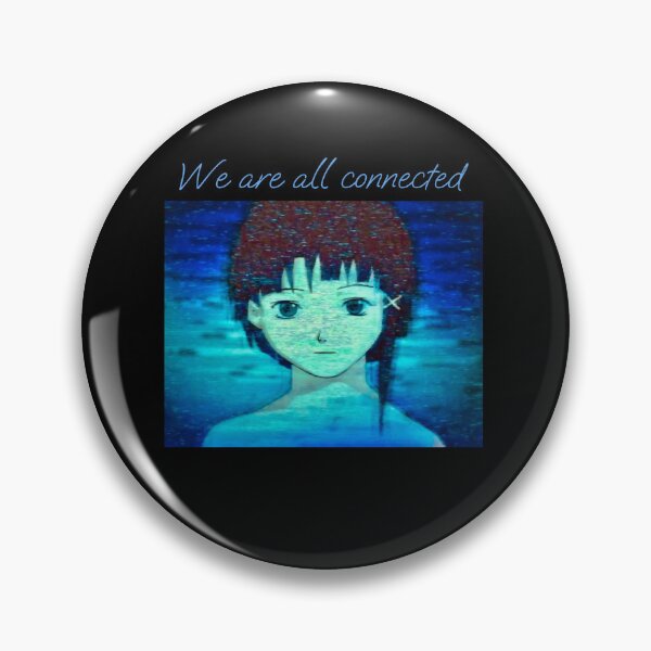 Item preview, Lain We Are All Connected Anime Shirt Decal Pin Internet Fashion Design designed and sold by MerikuroCreates.