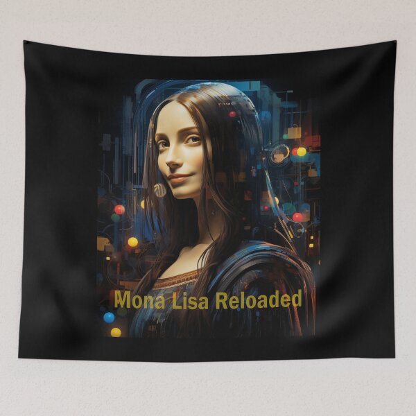 Item preview, Mona Lisa Reloaded: Dive into the Surreal Smile of a Masterpiece designed and sold by JLCableStudio.