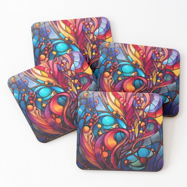Item preview, Contemporary Strokes VI: Exploring the harmony of Art Nouveau in an abstract painting with vibrant colors and geometric shapes. designed and sold by InsaneLEDP.