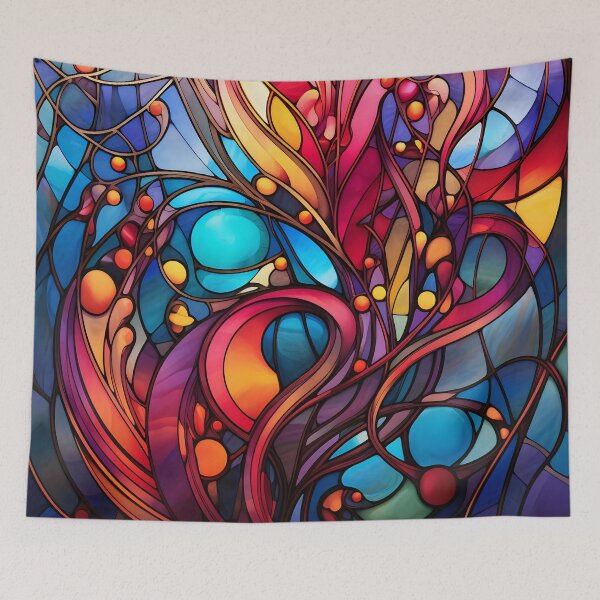 Item preview, Contemporary Strokes VI: Exploring the harmony of Art Nouveau in an abstract painting with vibrant colors and geometric shapes. designed and sold by InsaneLEDP.