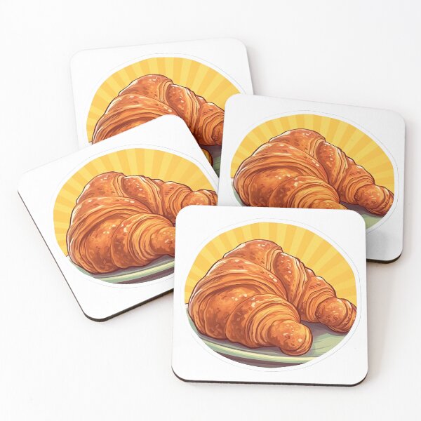 Item preview, Croissants on a plate designed and sold by abmkf.