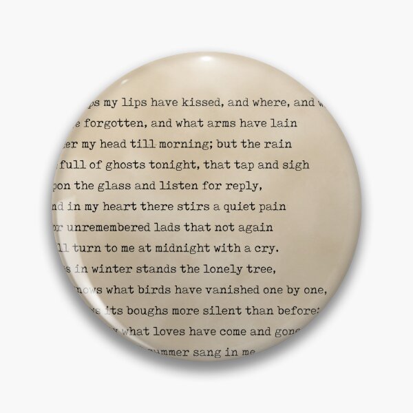 Artikelvorschau, What Lips My Lips Have Kissed - Edna St. Vincent Millay Poem, Literature, Typewriter Print - Vintage entworfen und verkauft von Studio Grafiikka.
