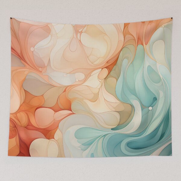Item preview, Contemporary Strokes VII: Exploring the harmony of Art Nouveau in an abstract painting with vibrant colors and geometric shapes. designed and sold by InsaneLEDP.