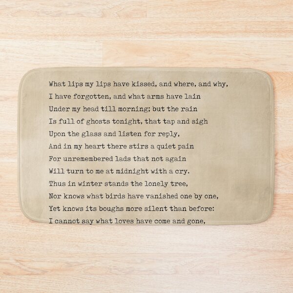 Item preview, What Lips My Lips Have Kissed - Edna St. Vincent Millay Poem, Literature, Typewriter Print - Vintage designed and sold by Studio Grafiikka.