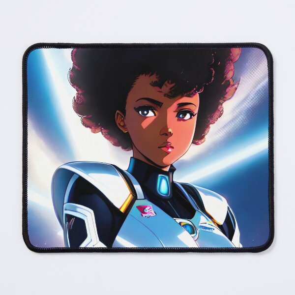 Item preview, Chrome Space Gworl | Black Anime Girl designed and sold by blackanimemecca.