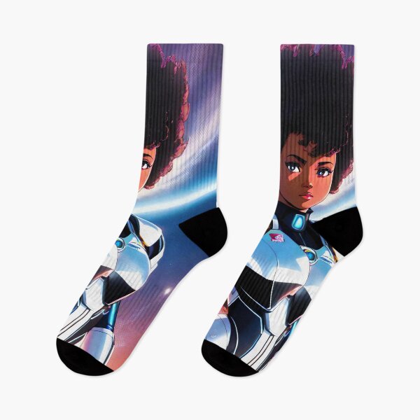 Item preview, Chrome Space Gworl | Black Anime Girl designed and sold by blackanimemecca.