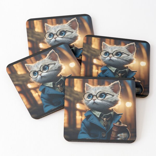 Item preview, Wizarding Cat with book designed and sold by TheCatCanvas.