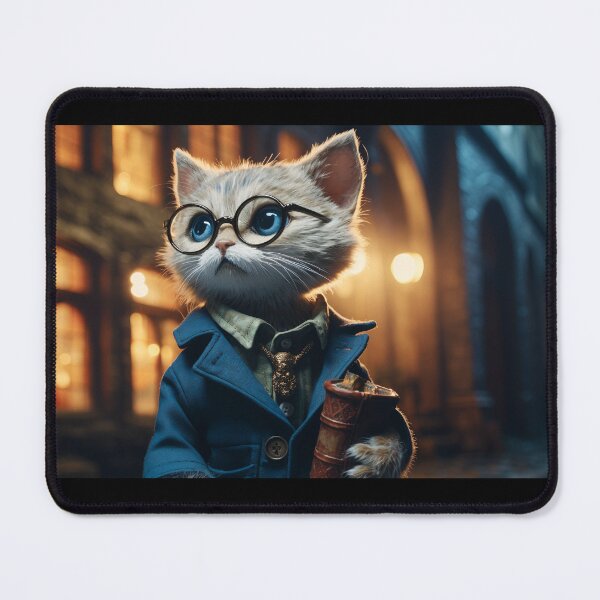 Item preview, Wizarding Cat with book designed and sold by TheCatCanvas.