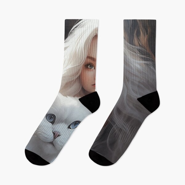 Item preview, Whispers of Elegance: A Captivating Portrait of a Graceful Woman and Her Majestic White Persian Companion designed and sold by oanaunciuleanu.