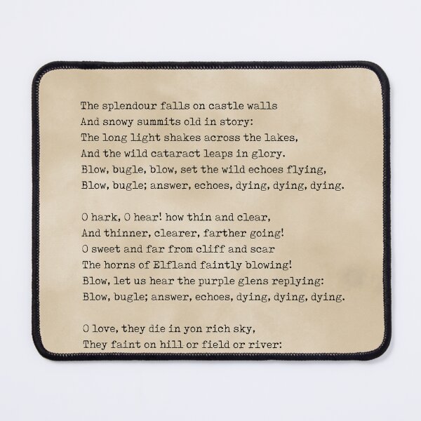 Item preview, Blow, Bugle, Blow - Alfred Lord Tennyson Poem - Literature - Typewriter Print - Vintage designed and sold by Studio Grafiikka.