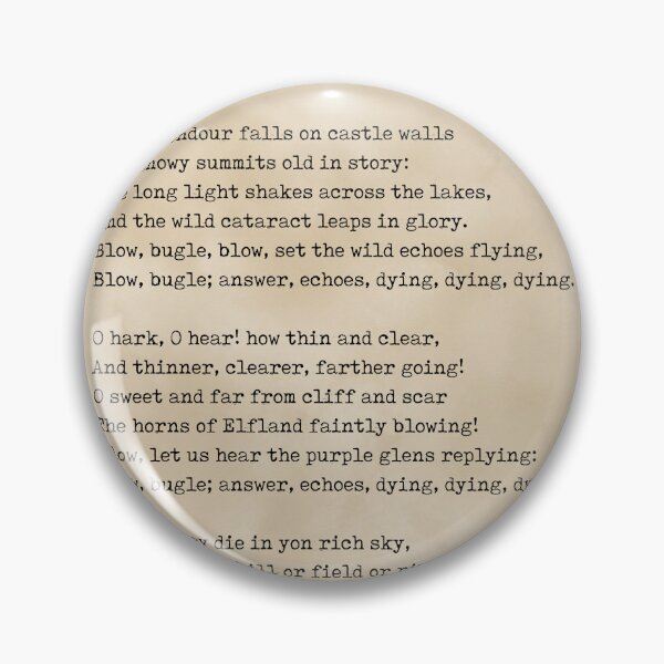 Item preview, Blow, Bugle, Blow - Alfred Lord Tennyson Poem - Literature - Typewriter Print - Vintage designed and sold by Studio Grafiikka.