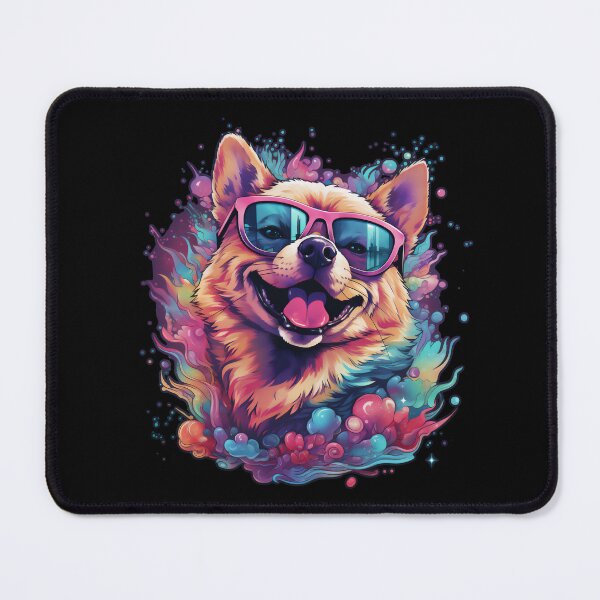 Item preview, SHIBA INU VAPORWAVE  designed and sold by CrittersHub.