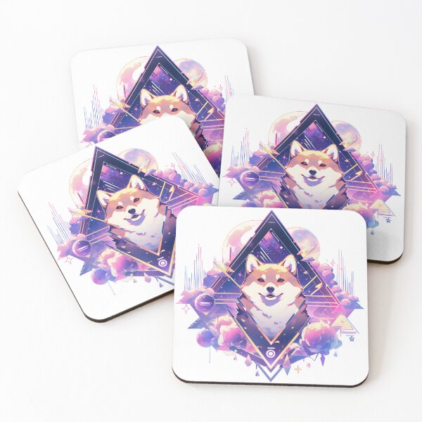 Item preview, SHIBA INU VAPORWAVE  designed and sold by CrittersHub.