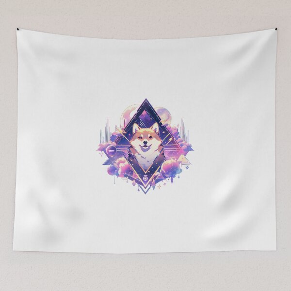 Item preview, SHIBA INU VAPORWAVE  designed and sold by CrittersHub.