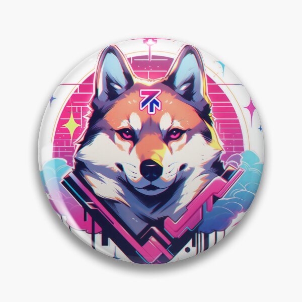 Item preview, SHIBA INU VAPORWAVE  designed and sold by CrittersHub.