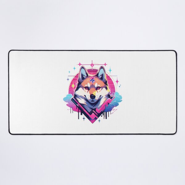 Item preview, SHIBA INU VAPORWAVE  designed and sold by CrittersHub.