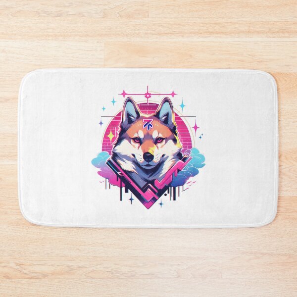 Item preview, SHIBA INU VAPORWAVE  designed and sold by CrittersHub.