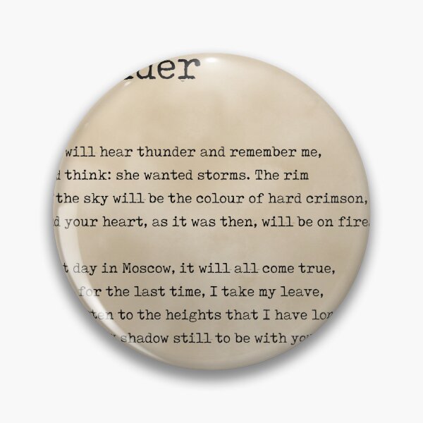 Item preview, You Will Hear Thunder - Anna Akhmatova Poem - Literature - Typewriter Print - Vintage designed and sold by Studio Grafiikka.