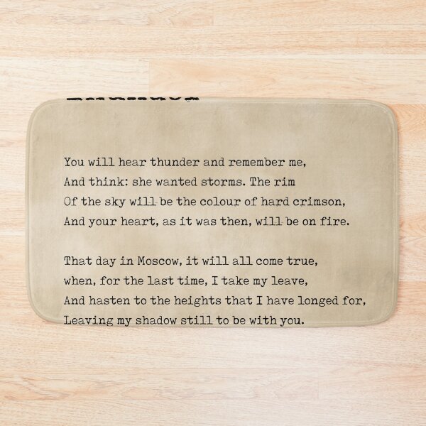 Item preview, You Will Hear Thunder - Anna Akhmatova Poem - Literature - Typewriter Print - Vintage designed and sold by Studio Grafiikka.
