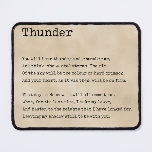 Item preview, You Will Hear Thunder - Anna Akhmatova Poem - Literature - Typewriter Print - Vintage designed and sold by Studio Grafiikka.