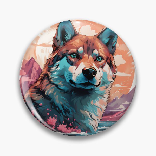 Item preview, SHIBA INU VAPORWAVE  designed and sold by CrittersHub.