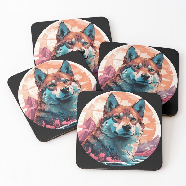 Item preview, SHIBA INU VAPORWAVE  designed and sold by CrittersHub.
