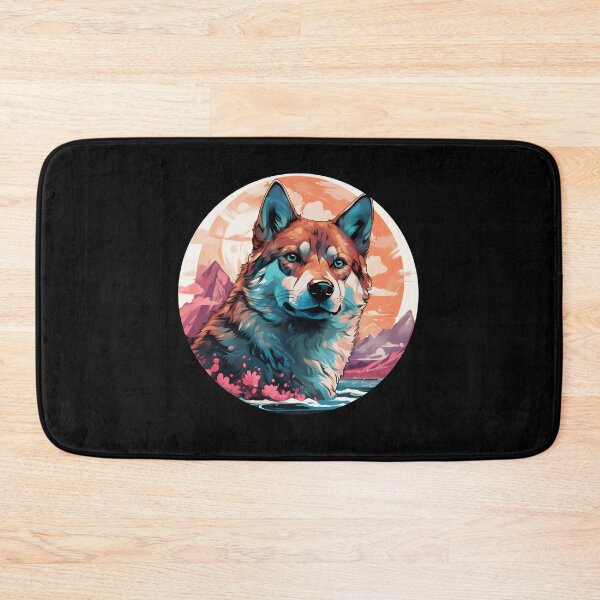 Item preview, SHIBA INU VAPORWAVE  designed and sold by CrittersHub.