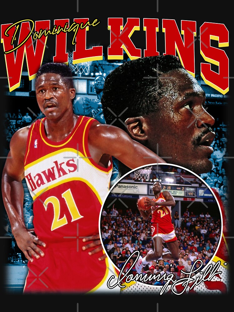 Dominique Wilkins Basketball Signature Vintage Retro 80s 90s Rap