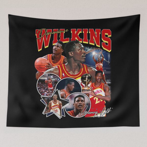 Item preview, Dominique Wilkins Basketball Signature Vintage Retro 80s 90s Rap Style Perfect Gift For Basketball Lovers designed and sold by nitzalivia.