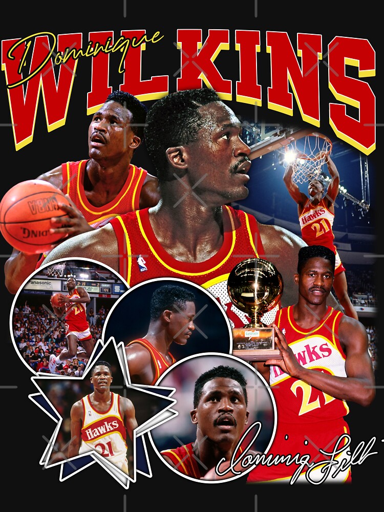 Dominique Wilkins Basketball Signature Vintage Retro 80s 90s Rap Style  Perfect Gift For Basketball Lovers | Essential T-Shirt