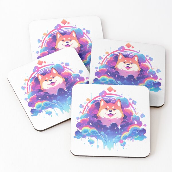 Item preview, SHIBA INU VAPORWAVE  designed and sold by CrittersHub.