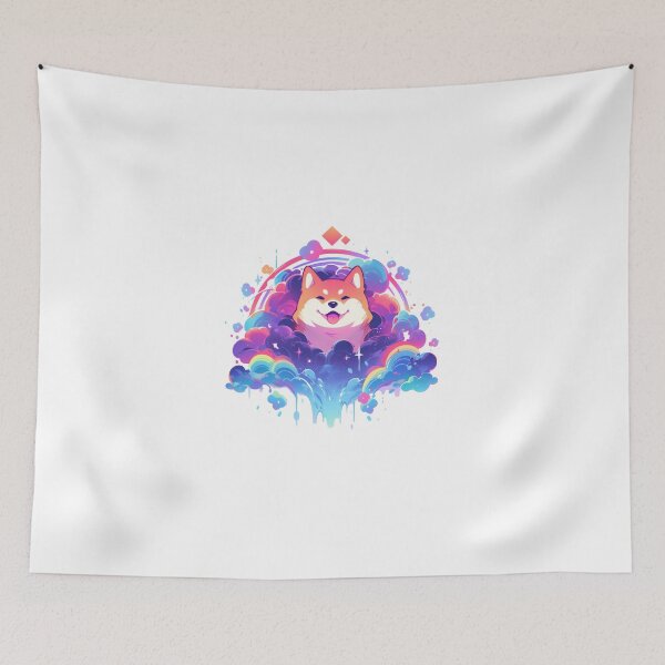 Item preview, SHIBA INU VAPORWAVE  designed and sold by CrittersHub.