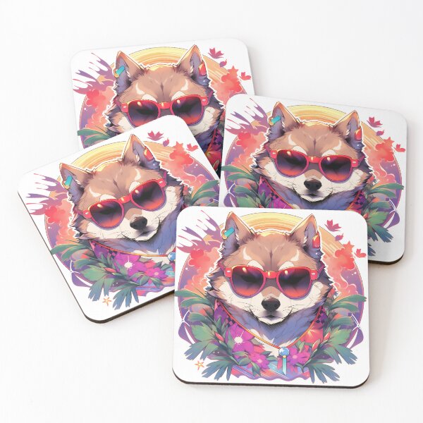 Item preview, SHIBA INU VAPORWAVE  designed and sold by CrittersHub.