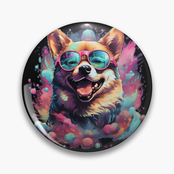 Item preview, SHIBA INU VAPORWAVE  designed and sold by CrittersHub.