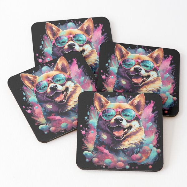 Item preview, SHIBA INU VAPORWAVE  designed and sold by CrittersHub.