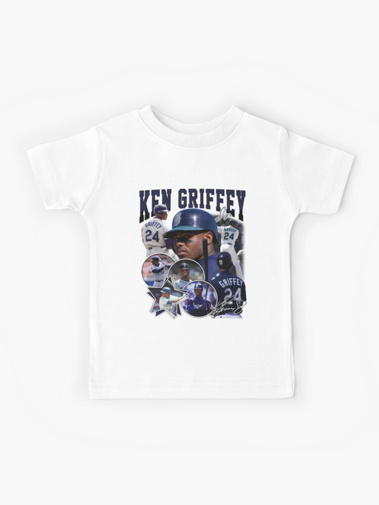 Ken Griffey Jr The Kid Seattle Baseball Legend Signature Vintage Retro 80s  90s Bootleg Rap Style | Kids T-Shirt